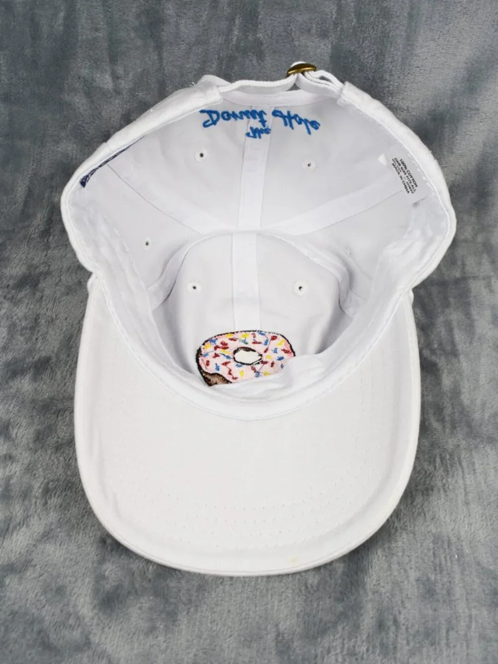 The Donut Hole White Embroidered Cute Funny Unisex Adjustable Dad Hat Cap
